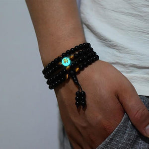 Oiko Store 6mm Dragon Black Buddha Beads Bangles & Bracelets Handmade
