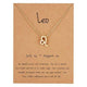 Female Elegant Star Zodiac Sign 12 Constellation Necklaces Pendants Charm Gold Chain Choker Necklaces for Women Jewelry Dropship