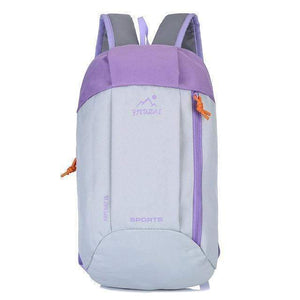 Oiko Store  9C Gray Violet 10L Outdoor Sports Light Weight Waterproof Backpack Travel Hiking Bag Zipper Adjustable Belt Camping Knapsack Men Women Child
