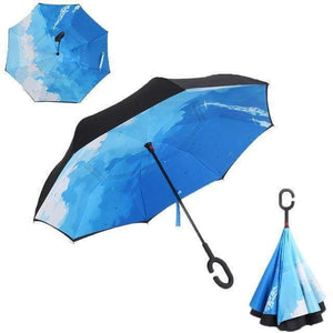 Oiko Store  City Sky Reverse Folding Umbrella