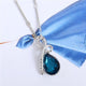 Oiko Store Dark Blue Ladies' Necklace - 10 Colors Austrian