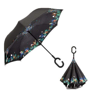 Oiko Store  Deciduous flowering Reverse Folding Umbrella