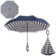 Oiko Store  Naval stripe Reverse Folding Umbrella
