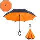 Oiko Store  Orange Reverse Folding Umbrella