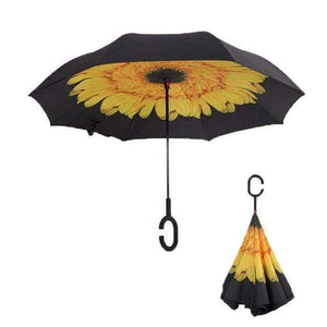 Oiko Store  Sunflower Reverse Folding Umbrella