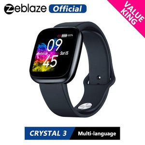 [Value King] New Zeblaze Crystal 3 Smartwatch WR IP67 Heart Rate Blood Pressure Long Battery Life IPS Color Display Smart Watch
