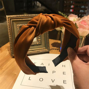 Haimeikang Solid Colors Hair  Knotted Hair Band for Women Headbands Hairbands Headwear 2018 New Arrival