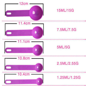 5pcs/set Measuring Spoon kitchen scale Silicone Measuring Ladle Baking Cooking Coffee Tools with Scale  Kitchen Tool