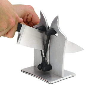 Full metal bracket Sharpener  Polished serrated knife standard blade kitchen knife Sharpening Tools Kitchen Knife Sharpener