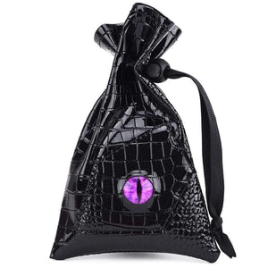 Dragon Eye Dice Bag Drawstring PU Leather DND Dice Storage Bag for DnD Dice Coins and Other Accessories