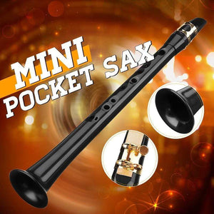Black LittleSax Mini Sax Portable C Key Saxophone ABS Lightweight Sax Musical Instruments with Carrying Bag for Begginer