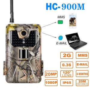 20MP 1080P  2G SMS MMS SMTP Wildlife Trail Camera Photo Traps Night Vision  Email  Cellular Hunting outdoor Camera  Surveillance