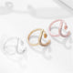 Fashion Ring Moon Star Open Finger Adjustable Rings Women Girls Rhinestone Crystal Bride Jewelry Ring Wedding Engagement Jewelry