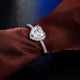 VKME Fashion Crystal Ring Openwork Crown Silver Ring Ladies Ring Jewelry