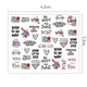 10pcs/set Letter Abstract Lines Designs Nail Sticker Water Transfer Decals Sets Nail Art Decor Beauty Tips 2019 Newst