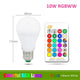 110V 220V E27 RGB LED Bulb Lights 5W 10W 15W RGB Lampada Changeable Colorful RGBW LED Lamp With IR Remote Control+Memory Mode