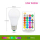 110V 220V E27 RGB LED Bulb Lights 5W 10W 15W RGB Lampada Changeable Colorful RGBW LED Lamp With IR Remote Control+Memory Mode
