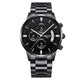 NIBOSI Golden Watch Dropshipping Luxury Brand Men's Watches Stainless Steel Chronograph Auto Date Business Quartz Wristwatch