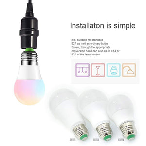 110V 220V E27 RGB LED Bulb Lights 5W 10W 15W RGB Lampada Changeable Colorful RGBW LED Lamp With IR Remote Control+Memory Mode