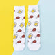 Women Socks Funny Cute Cartoon Fruits Banana Avocado Lemon Egg Cookie Donuts Food Happy Japanese Harajuku skateboard  Socks