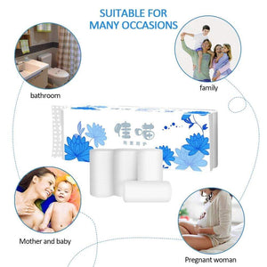 In Stocks! Roll Pack of 12 Rolls Toilet Paper Home Bath Paper Bath Toilet Roll Paper Tissue Towel White Toilet Paper Toilet Roll