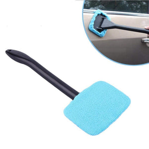 PREUP 1pc Microfiber Auto Window Cleaner Long Handle Car Washable Brush Car Window Windshield Wiper Cleaner Cloth Clean Tools