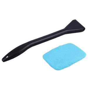 PREUP 1pc Microfiber Auto Window Cleaner Long Handle Car Washable Brush Car Window Windshield Wiper Cleaner Cloth Clean Tools