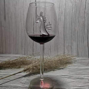 Built-in Shark Wine Glass New Design Goblet Whiskey Glass Dinner Decorate Handmade Crystal For Party Flutes Glass