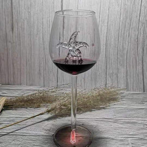 Built-in Shark Wine Glass New Design Goblet Whiskey Glass Dinner Decorate Handmade Crystal For Party Flutes Glass