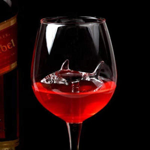 Built-in Shark Wine Glass New Design Goblet Whiskey Glass Dinner Decorate Handmade Crystal For Party Flutes Glass