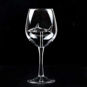 Built-in Shark Wine Glass New Design Goblet Whiskey Glass Dinner Decorate Handmade Crystal For Party Flutes Glass