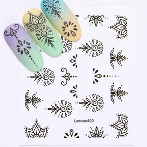 Geometric Nail Water Decals Line Dreamcacher Heart Moon Nail Disign Water Stickers For Nails DIY Nails Art Nail Polish Stickers