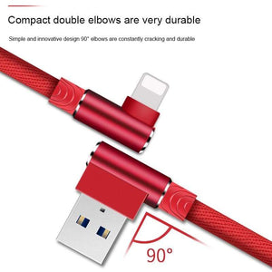 1M 2M 3M 90 Degree USB Data Charger Fast Cable for iPhone X XR XS MAX 5 5S SE 6 S 6S 7 8 Plus iPad Phone Origin long Cord Charge