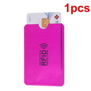 Anti Rfid Wallet Blocking Reader Lock Bank Card Holder Id Bank Card Case Protection Metal Credit NFC Holder Aluminium 6*9.3cm