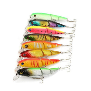 Oiko Store  1PCS Jointed Fishing lure 10.5CM/15G Minnow plastic artificial fishing wobbler tools jerk fish esca tackle