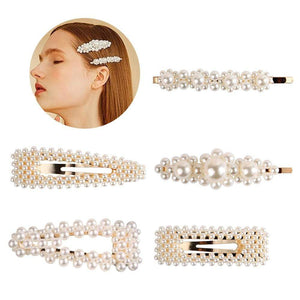 1set Pearl Hair Clips For Women Snap Barrette Fashion Hair Barrette Hair Comb Hair Pins Bobby Pin Barrette Hairpin  Hair Styling