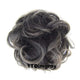 Delice Girls Curly Scrunchie Chignon With Rubber Band Brown Gray Synthetic Hair Ring Wrap On Messy Bun Ponytails