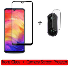 Oiko Store  2-in-1 Glass / Tempered Glass 2-in-1 Camera Glass Redmi Note 7 Tempered Glass Screen Protector Xiaomi Redmi Note 7 Glass Film redmi note 7 screen protector