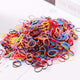 Oiko Store  200/1000PCS Cute Girls Colourful Ring Disposable Elastic Hair Bands Ponytail Holder Rubber Band Scrunchies Kids Hair Accessories
