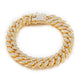 D&Z 8.5 inch Bling Iced Out Cuban Zirconia Cuban Miami Link Homme For Male's Hip Hop Street Bracelets Jewelry