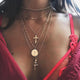 Bohemian Multi Layered Necklace for Women Vintage Portrait Coin Star Moon Pendant Necklace Geometric Collier Collares