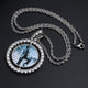 Hot Custom Make Photos Rotating Double-sided Medallions Pendant Necklace AAA Cubic Zircon Tennis Chain For Men's Hip Hop Jewelry
