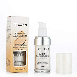 TLM Brand Color Changing Foundation SPF15 Liquid Foundation Base Makeup Concealer Cream Nude Face Cosmetics (natural color)