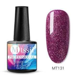 Mtssii 8ML Gel Nail Polish Glitter Platinum UV Gel Nail Polish Holographic  Sequins Gel Varnish Soak Off UV LED Color Gel Polish