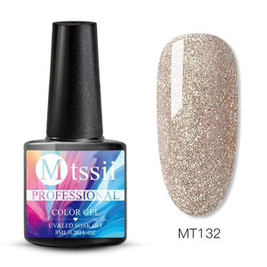 Mtssii 8ML Gel Nail Polish Glitter Platinum UV Gel Nail Polish Holographic  Sequins Gel Varnish Soak Off UV LED Color Gel Polish