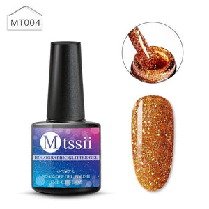 Mtssii 8ML Gel Nail Polish Glitter Platinum UV Gel Nail Polish Holographic  Sequins Gel Varnish Soak Off UV LED Color Gel Polish
