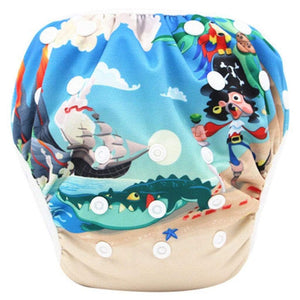 Baby Swim Diapers Waterproof Adjustable Cloth Diapers Pool Pant Swimming Diaper Cover Reusable Washable Baby Nappies