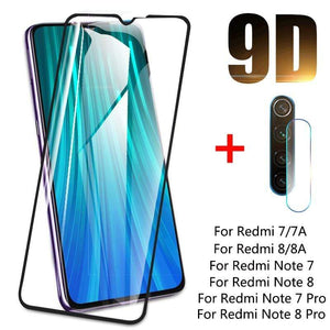 9D Tempered Glass for Xiaomi Redmi Note 8 7 8T Lens Camera Glass Screen Protector For Redmi 7 7A 8 8A For Redmi Note 8T 7 8 Pro