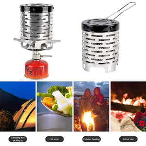 Portable Mini Heater Cap Outdoor Travel Camping Equipment Warmer Heating Tent Heater Radial Flame Heating Cover Stainless Steel