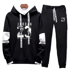 Men Jordan 23 Tracksuits Large Size 4XL Outwear Hoodies Sportwear Sets Male Sweatshirts Cardigan Men Set Clothing+Sweatpants